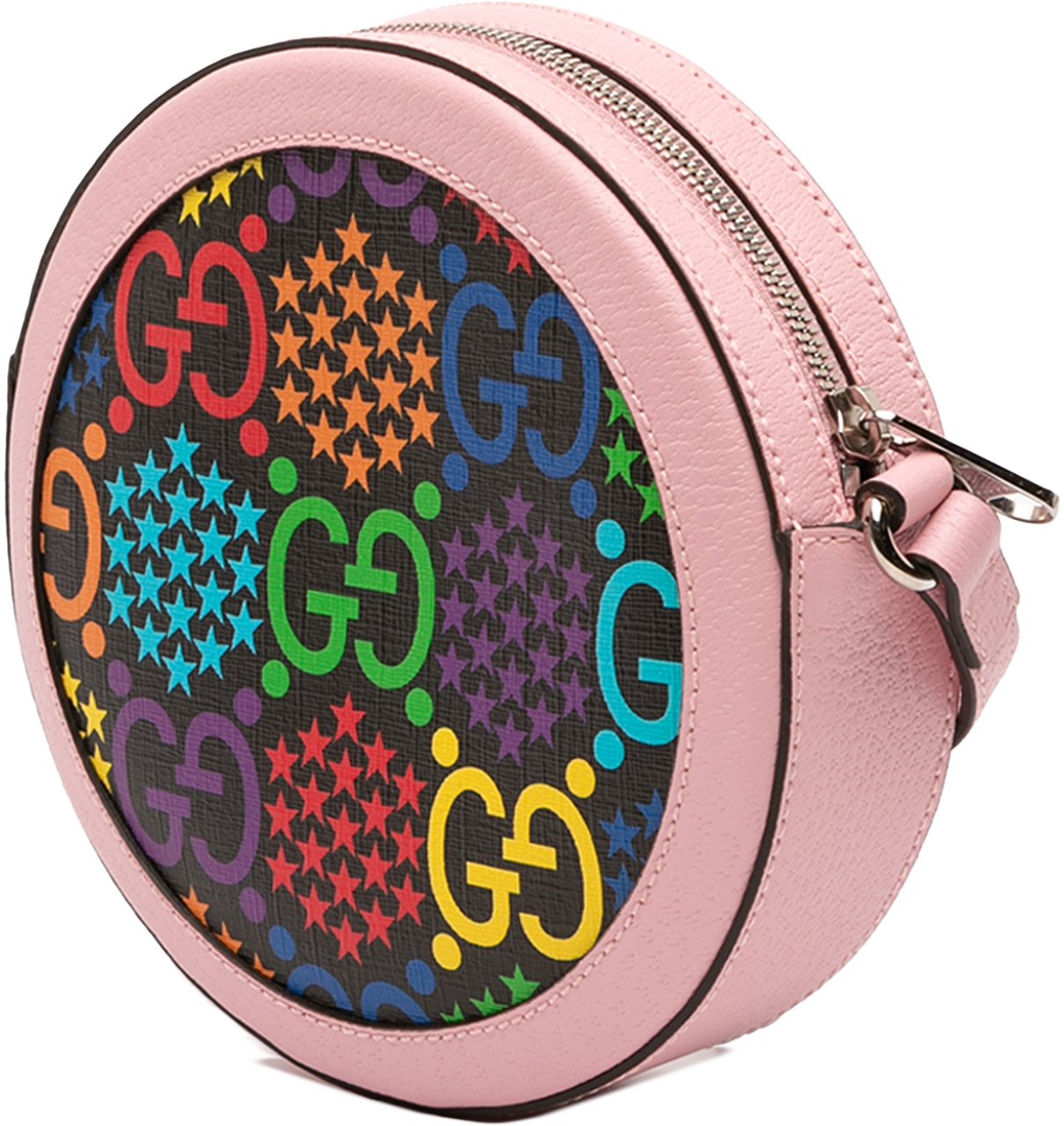 Gucci GG Supreme Psychedelic Round Crossbody Roze