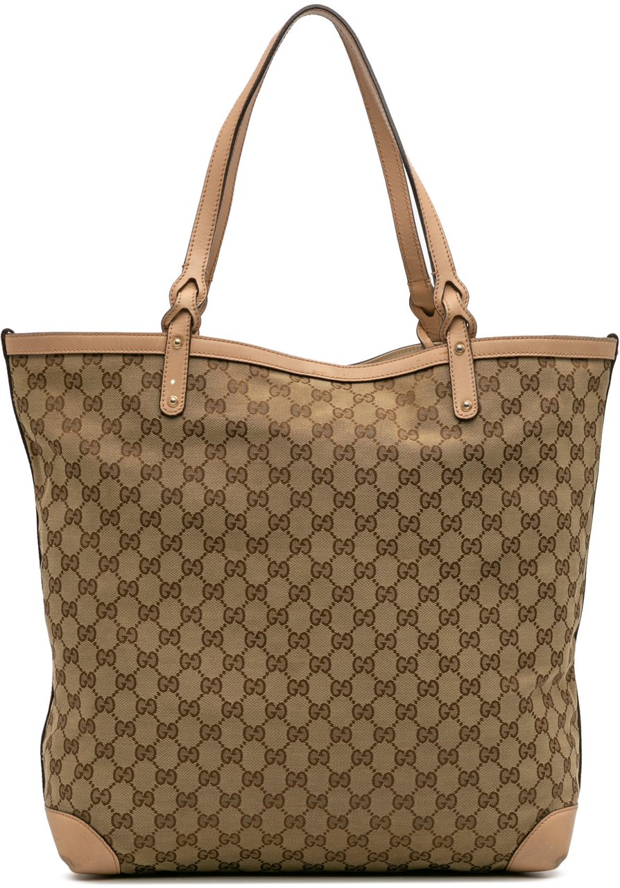 Gucci GG Canvas Craft Tote Bruin