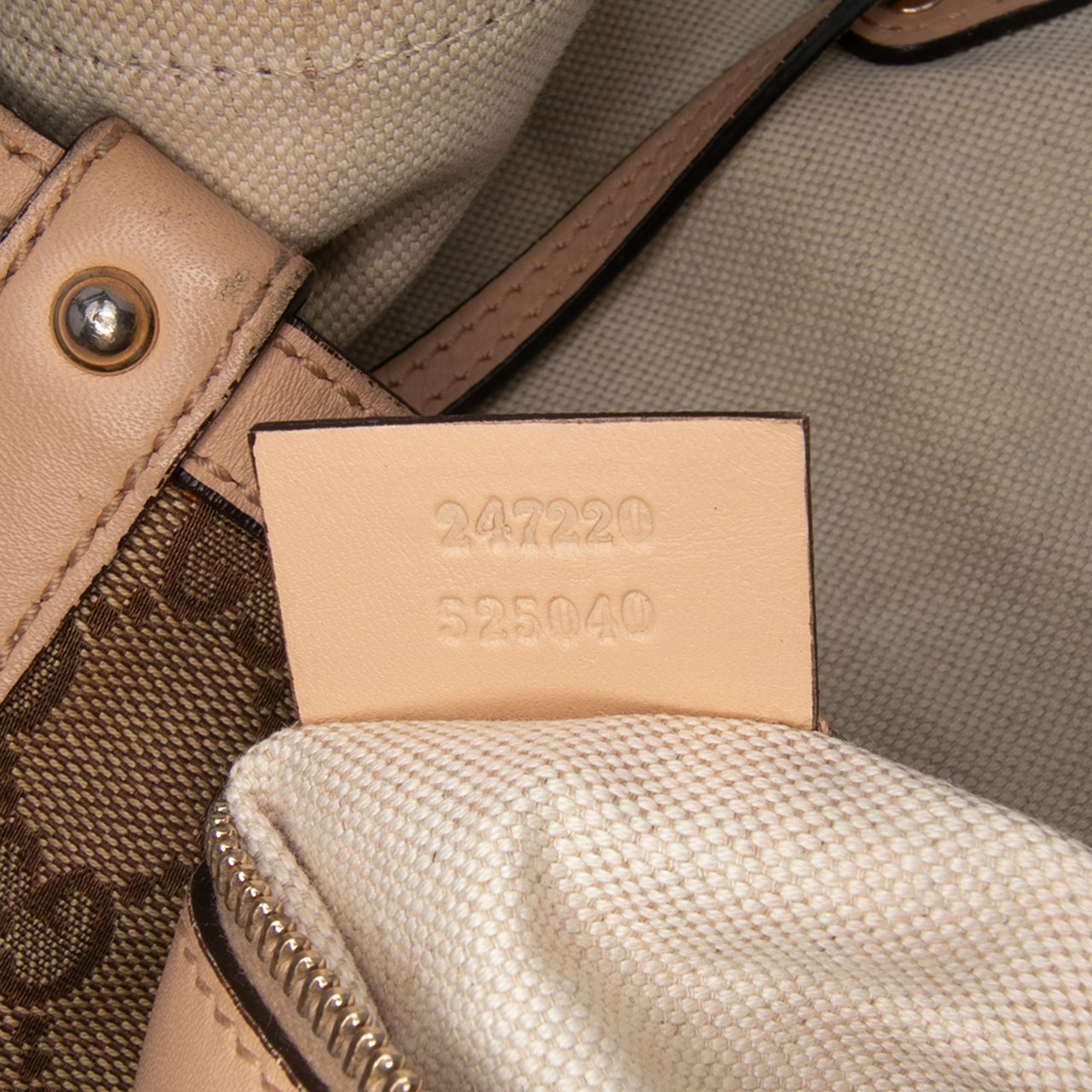 Gucci GG Canvas Craft Tote Bruin