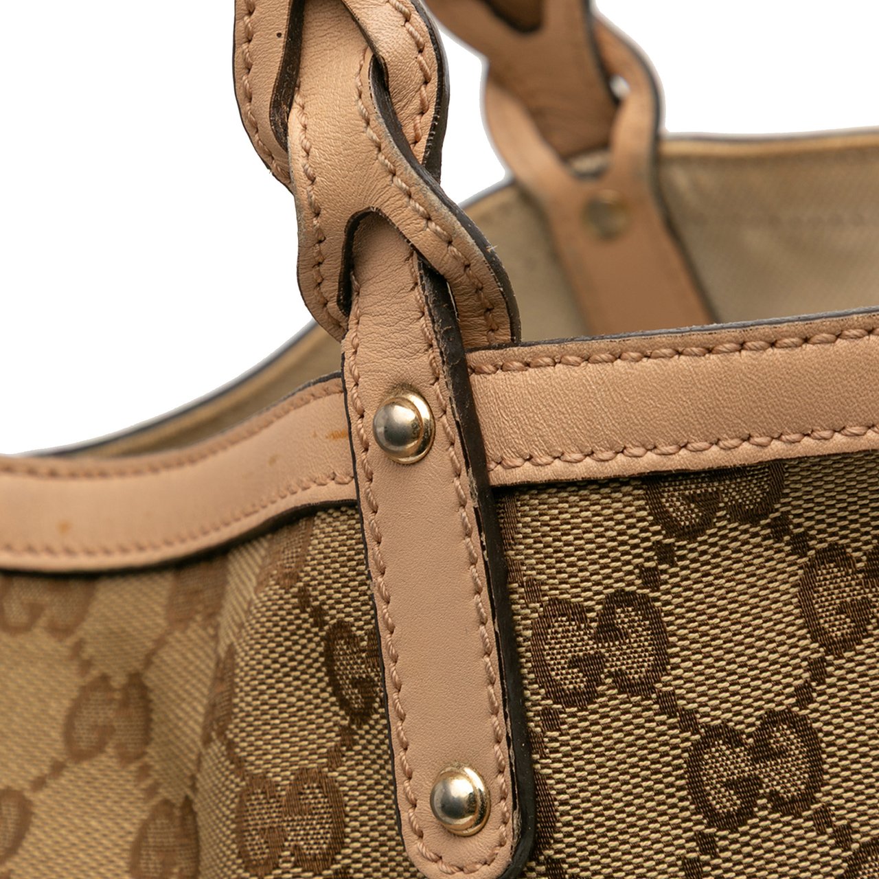 Gucci GG Canvas Craft Tote Bruin