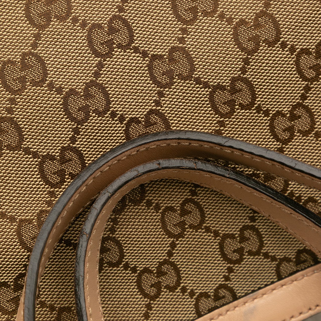 Gucci GG Canvas Craft Tote Bruin