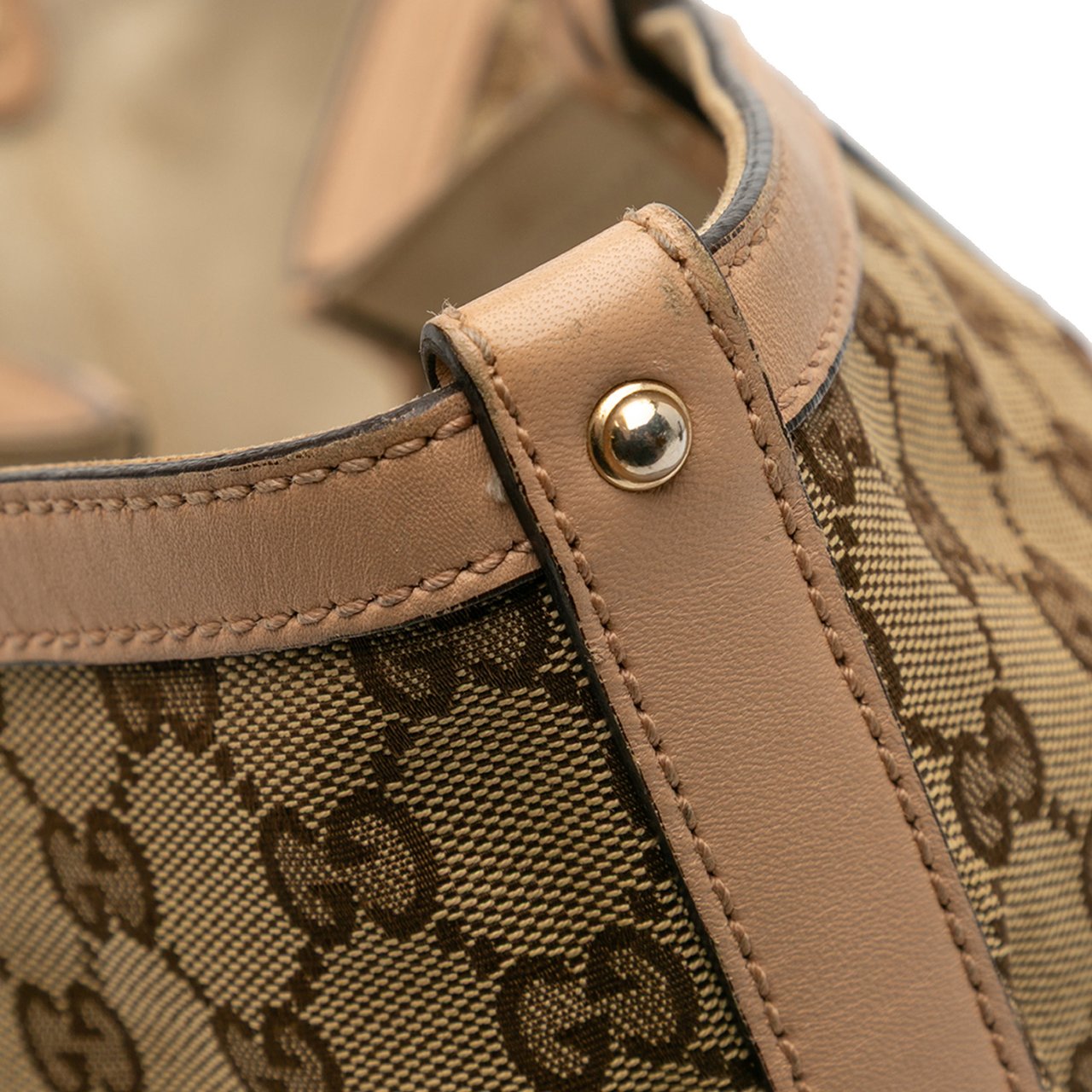 Gucci GG Canvas Craft Tote Bruin