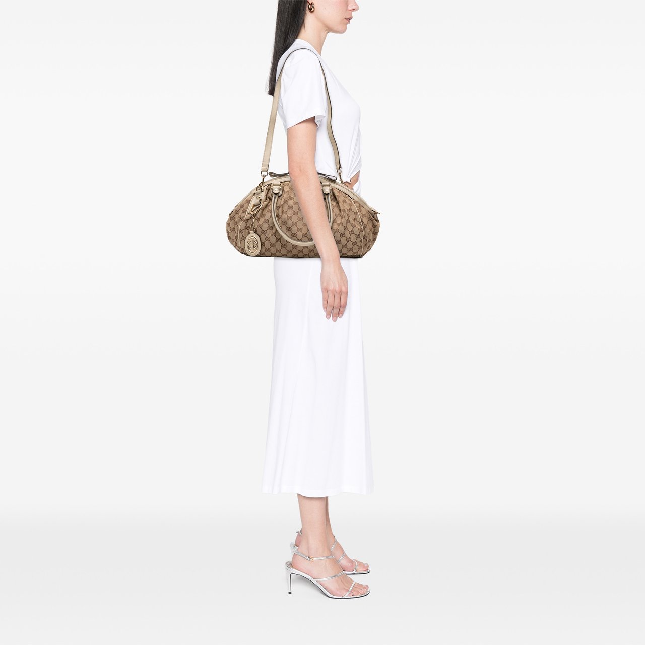 Gucci GG Canvas Sukey Satchel Bruin