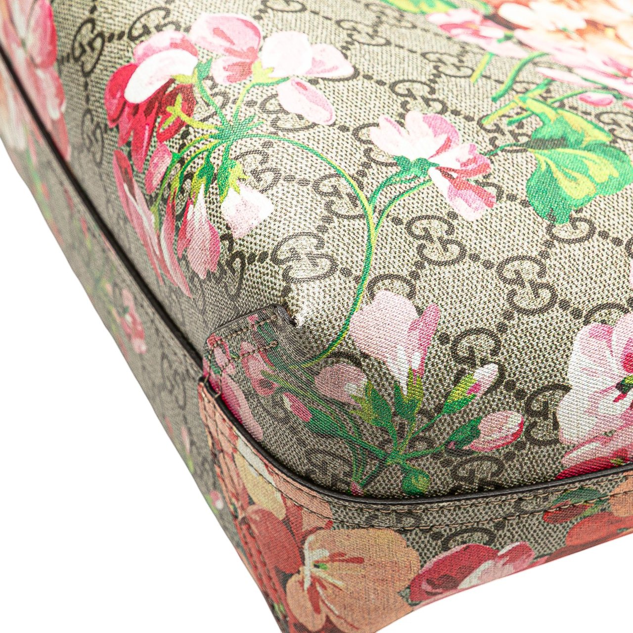 Gucci Small GG Supreme Blooms Reversible Tote Bruin