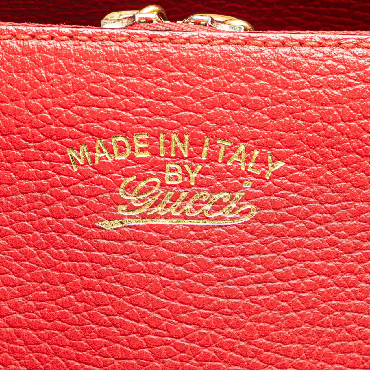 Gucci Calfskin Swing Top Handle Satchel Rood