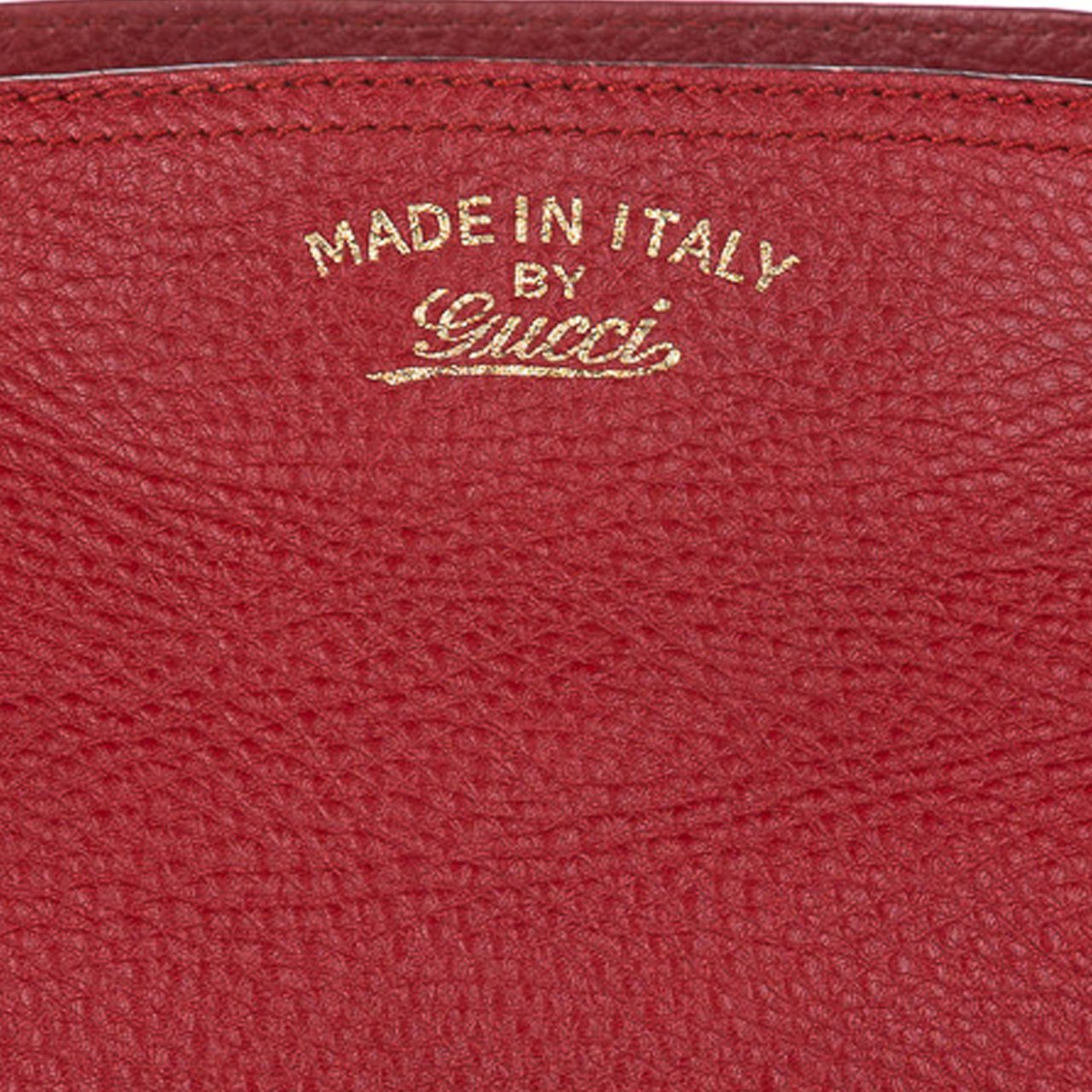 Gucci Medium Calfskin Bamboo Shopper Satchel Rood