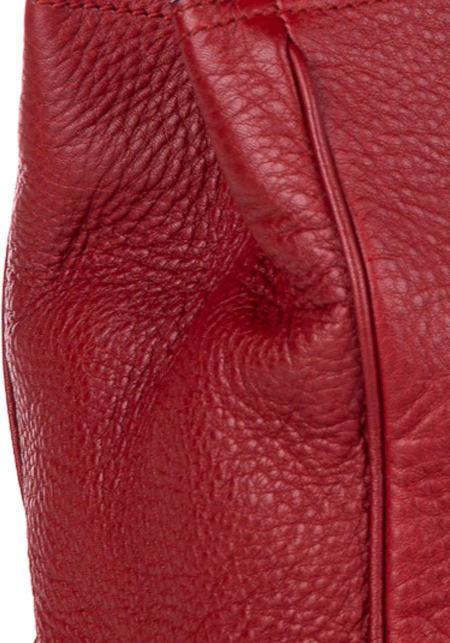 Gucci Medium Calfskin Bamboo Shopper Satchel Rood