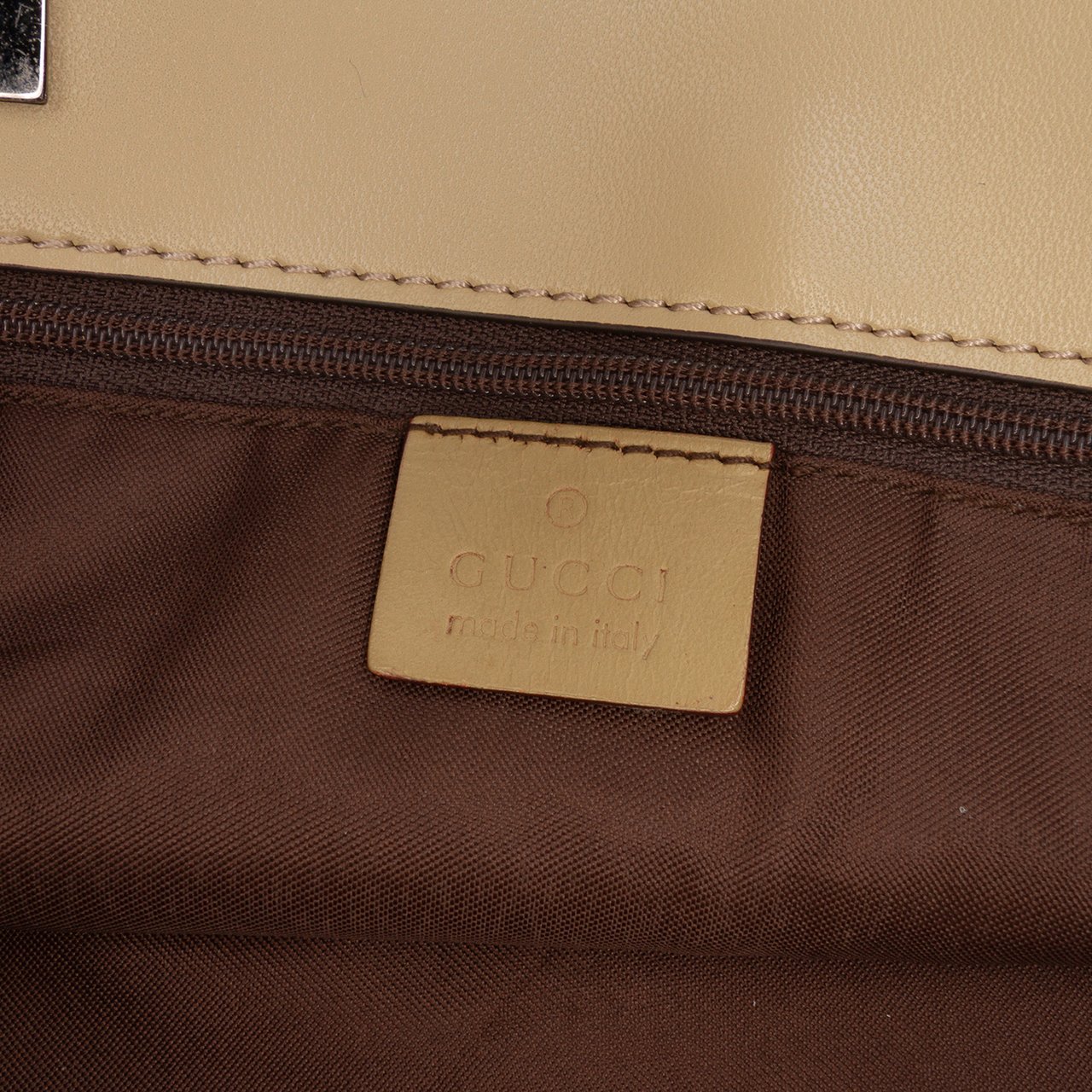 Gucci GG Canvas Web Tote Bruin