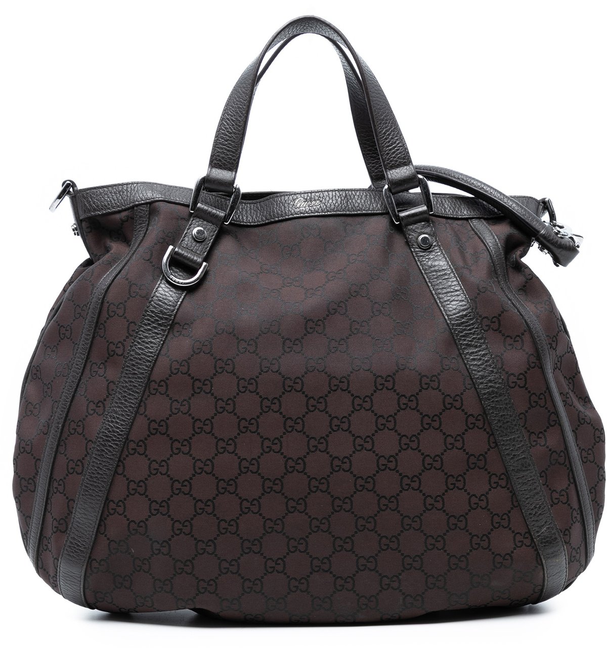 Gucci GG Canvas Abbey D Ring Convertible Satchel Bruin