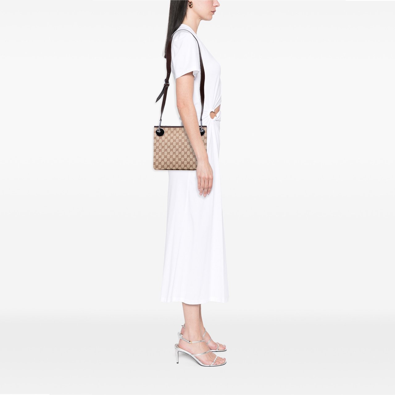 Gucci GG Canvas Eclipse Crossbody Bruin