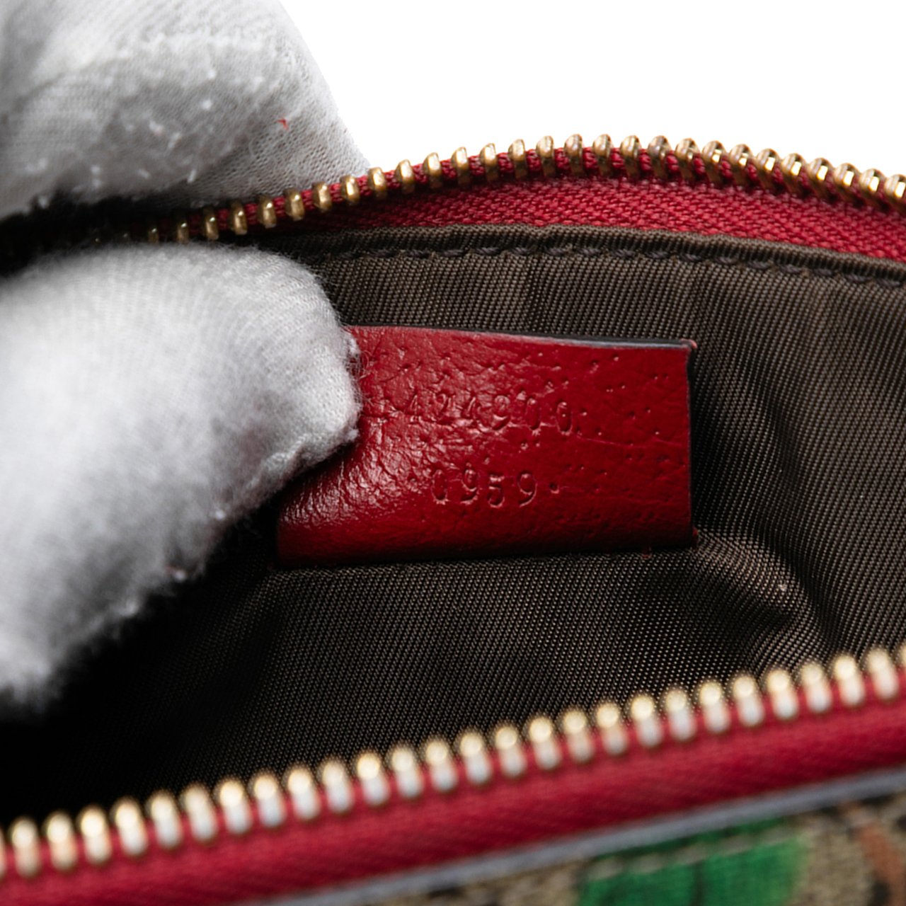 Gucci Large GG Supreme Tian Clutch Bruin