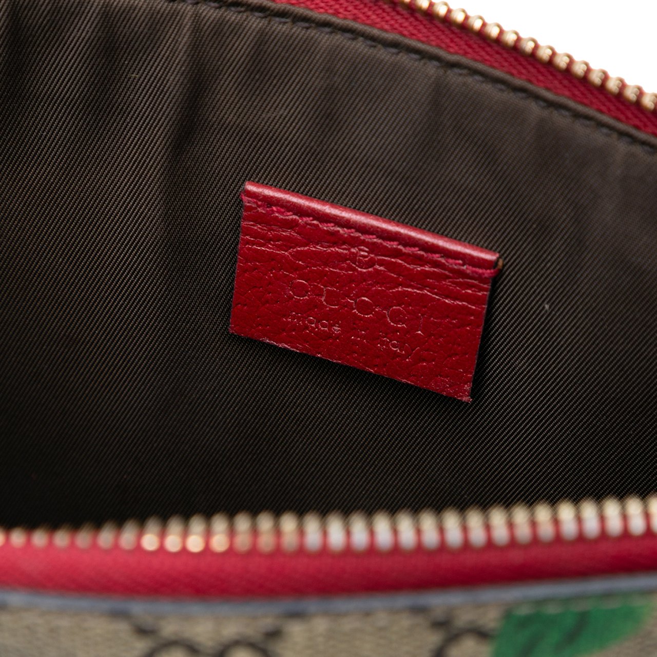 Gucci Large GG Supreme Tian Clutch Bruin