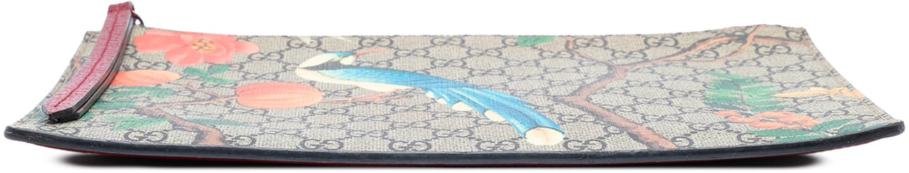 Gucci Large GG Supreme Tian Clutch Bruin