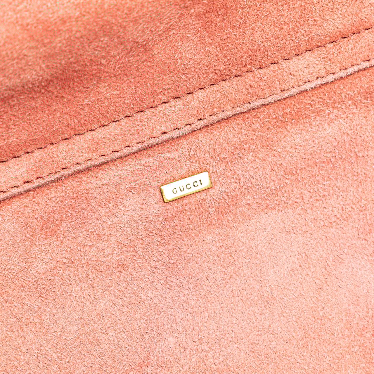Gucci Suede Heart Shoulder Bag Roze
