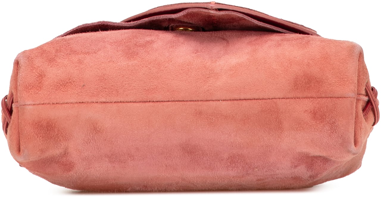 Gucci Suede Heart Shoulder Bag Roze