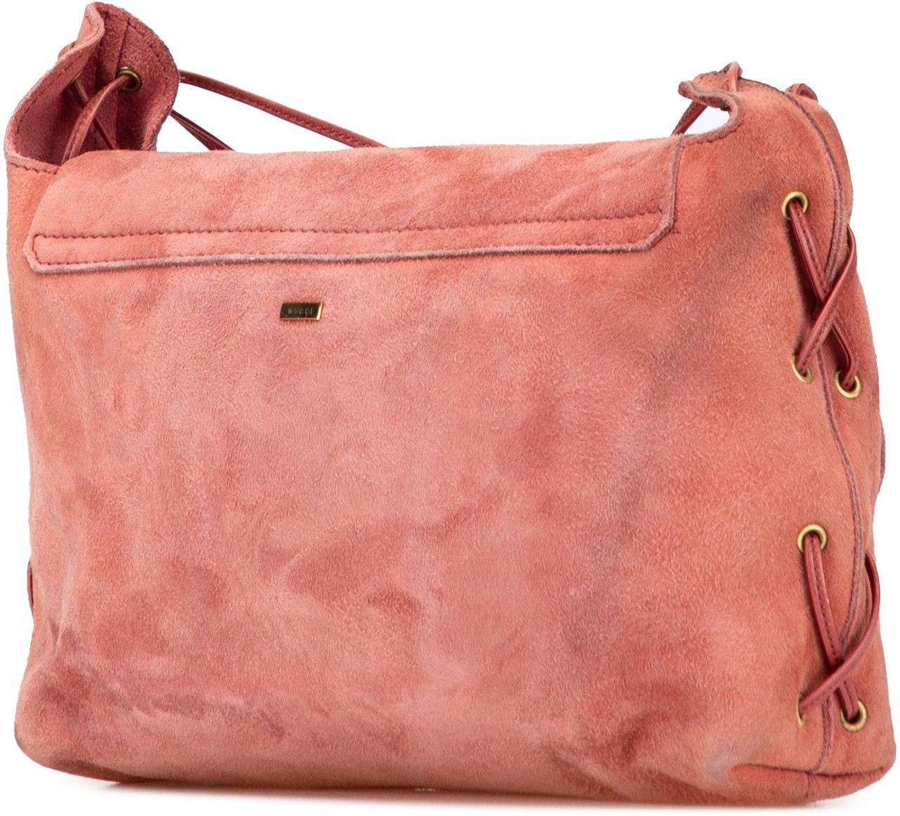 Gucci Suede Heart Shoulder Bag Roze