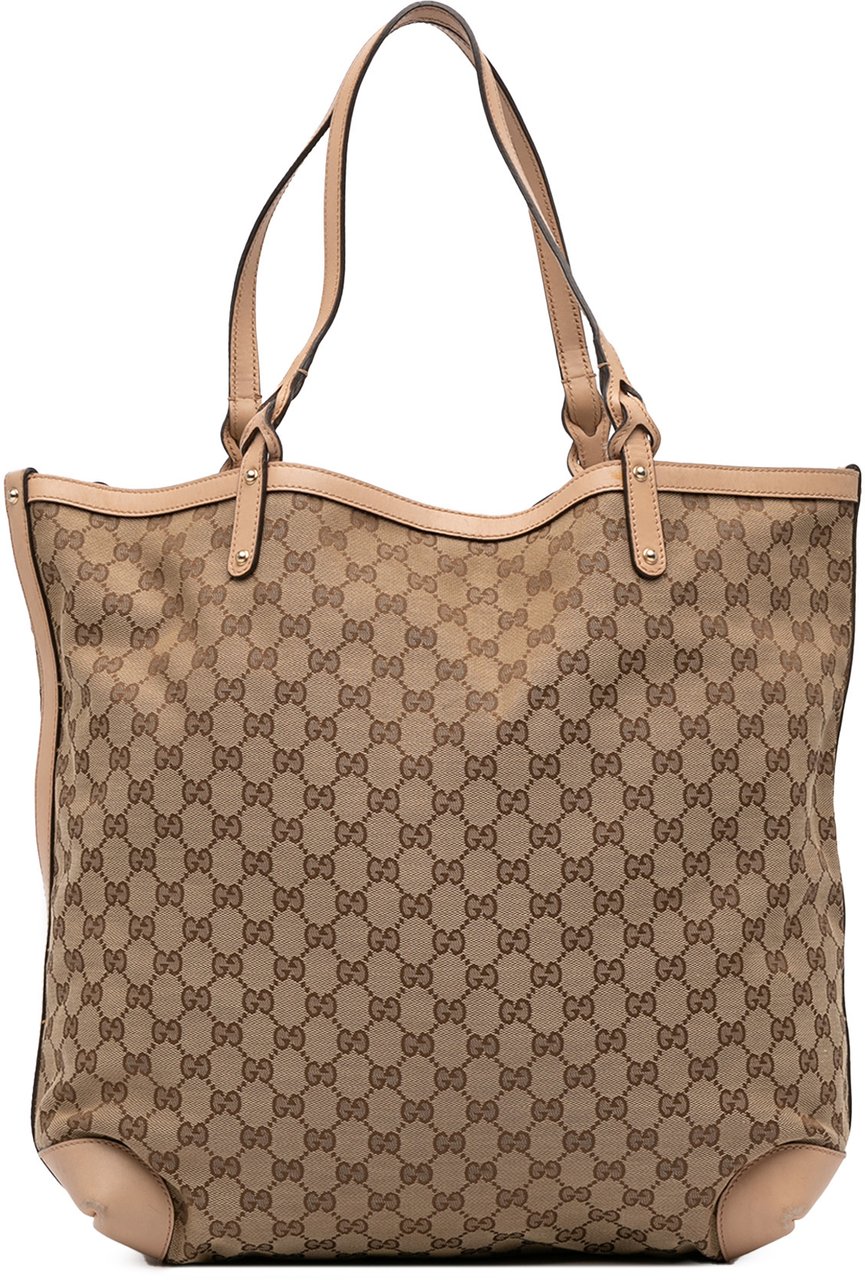 Gucci GG Canvas Craft Tote Bruin