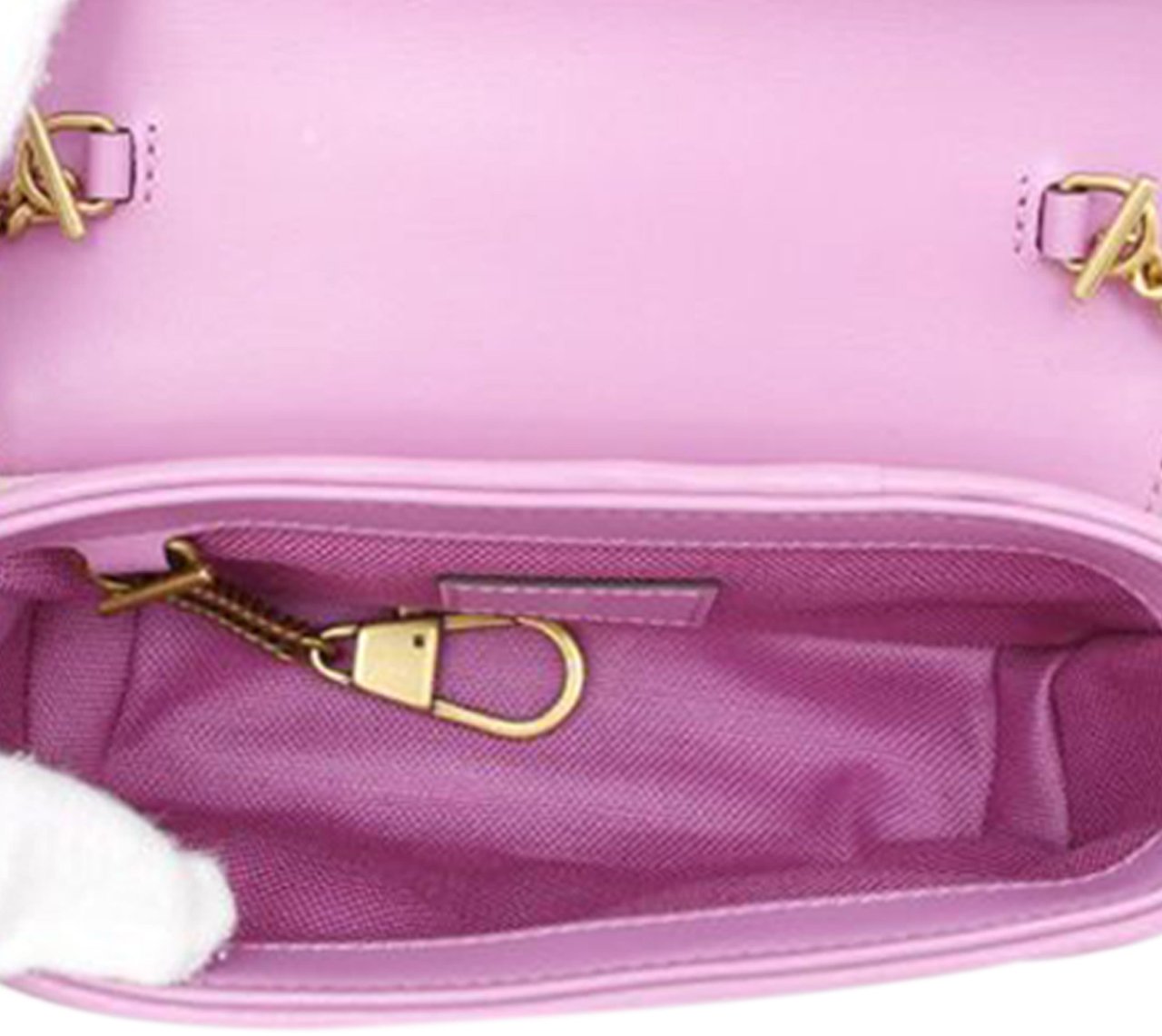 Gucci Super Mini GG Marmont Matelasse GG Canvas Flap Crossbody Paars