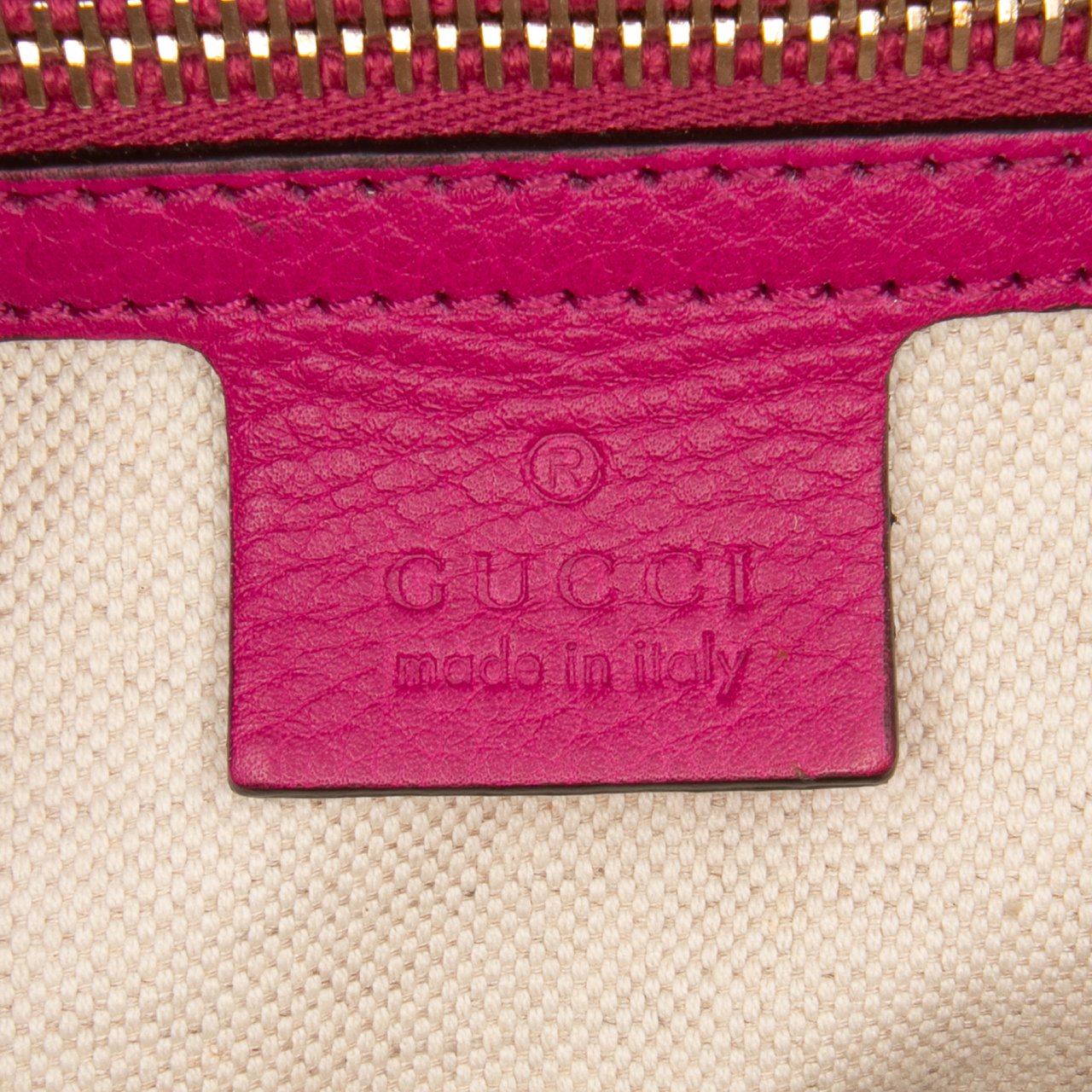 Gucci Small Calfskin Bamboo Shopper Satchel Roze