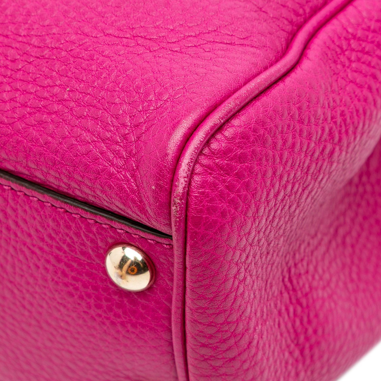 Gucci Small Calfskin Bamboo Shopper Satchel Roze