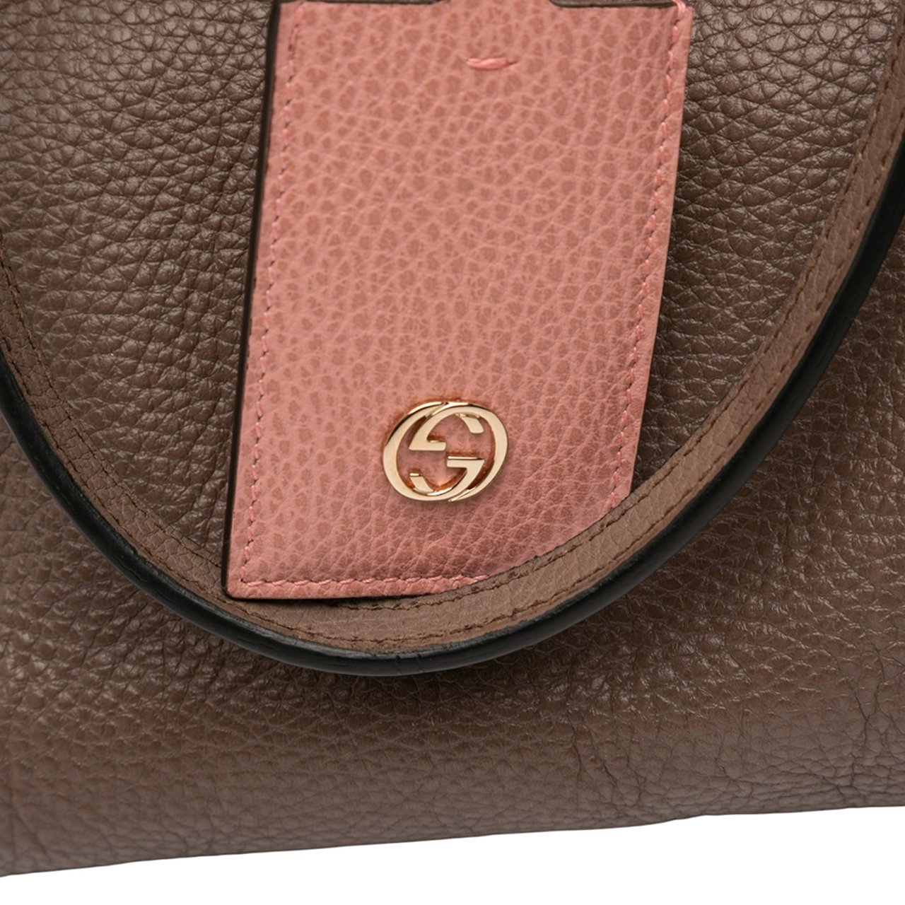 Gucci Small Leather Swing Tote Bruin