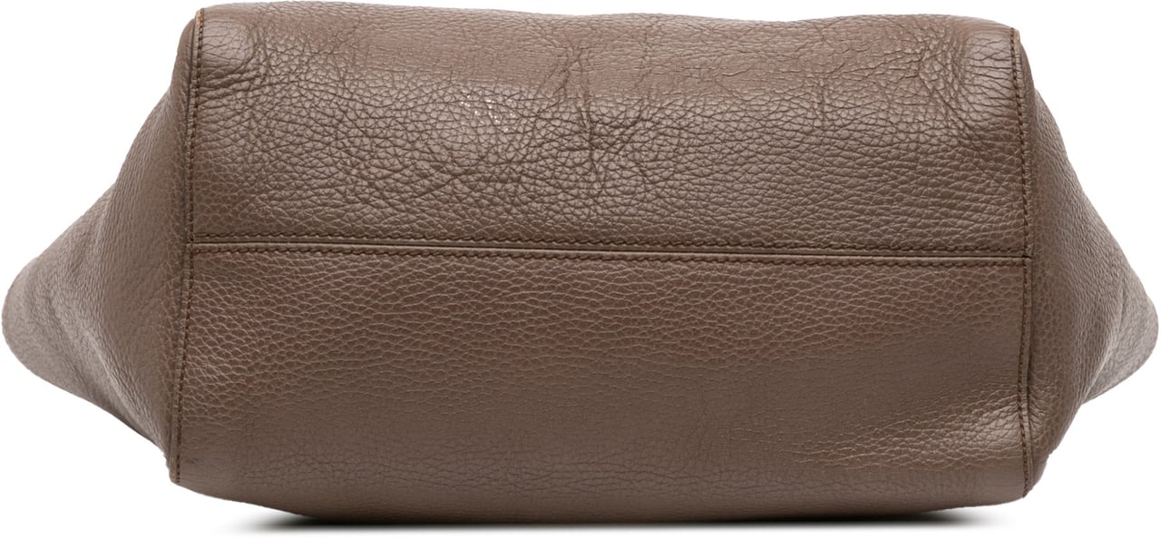 Gucci Small Leather Swing Tote Bruin