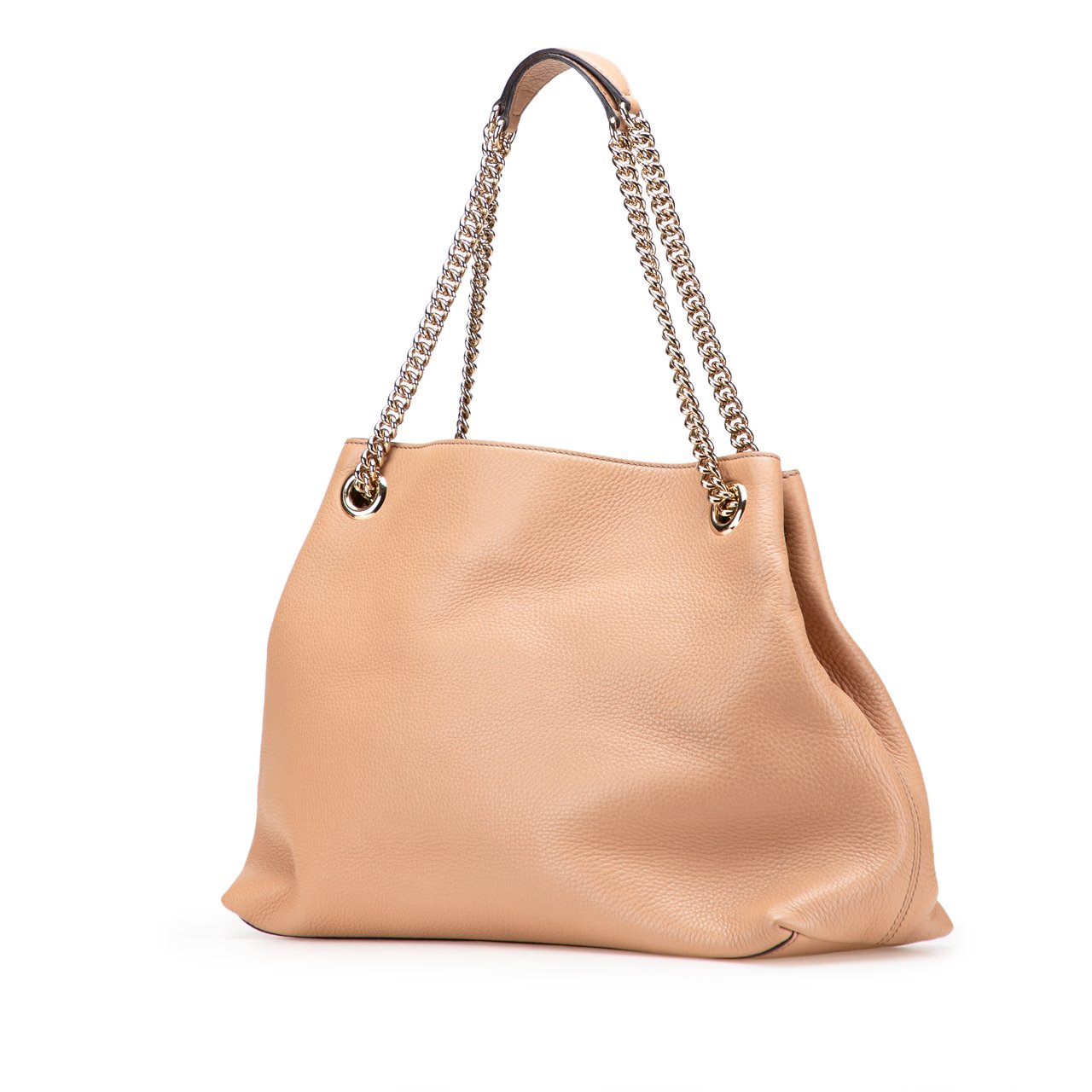 Gucci Medium Leather Soho Chain Tote Bruin