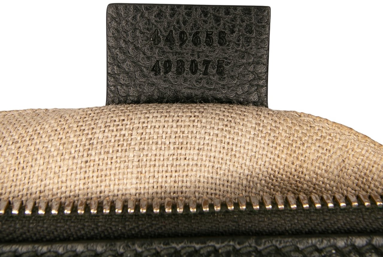 Gucci Calfskin Bamboo Tassel Clutch Zwart