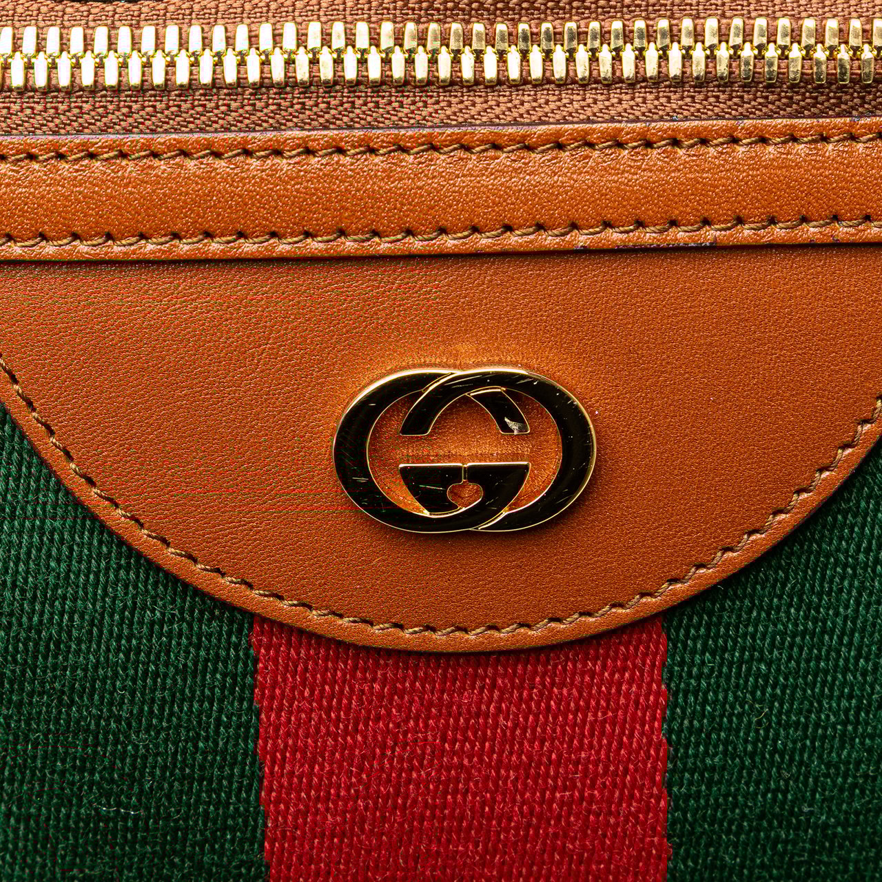 Gucci Canvas Web Belt Bag Bruin