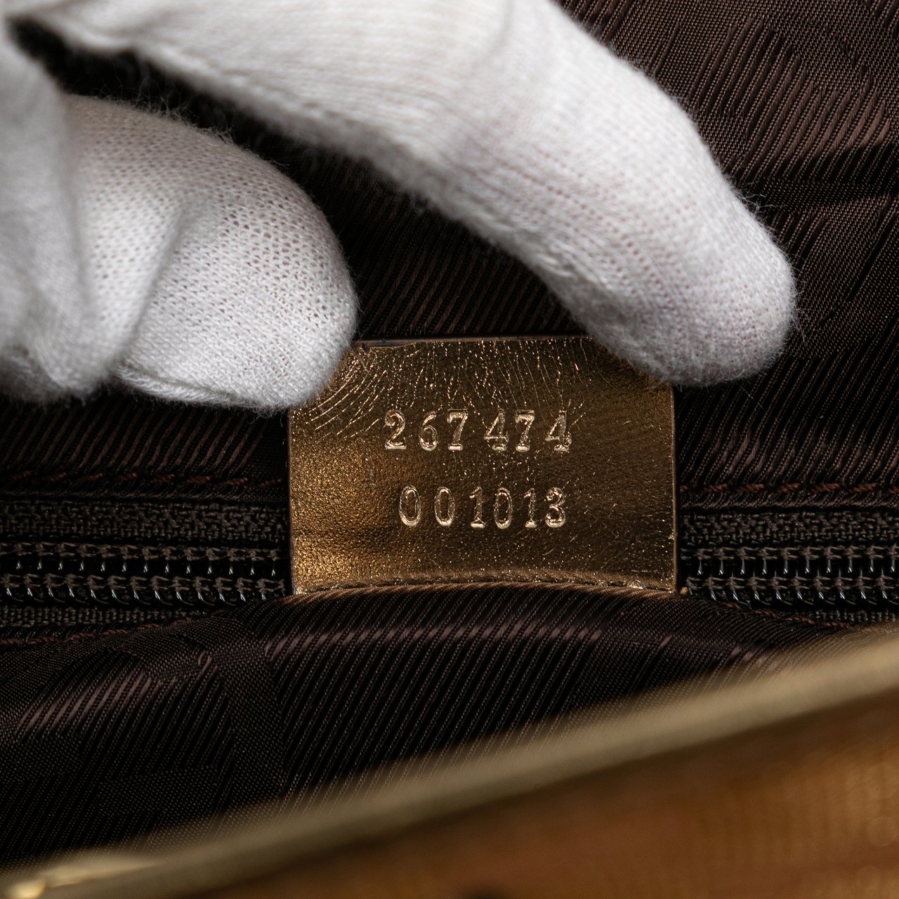 Gucci GG Canvas Web Tote Goud