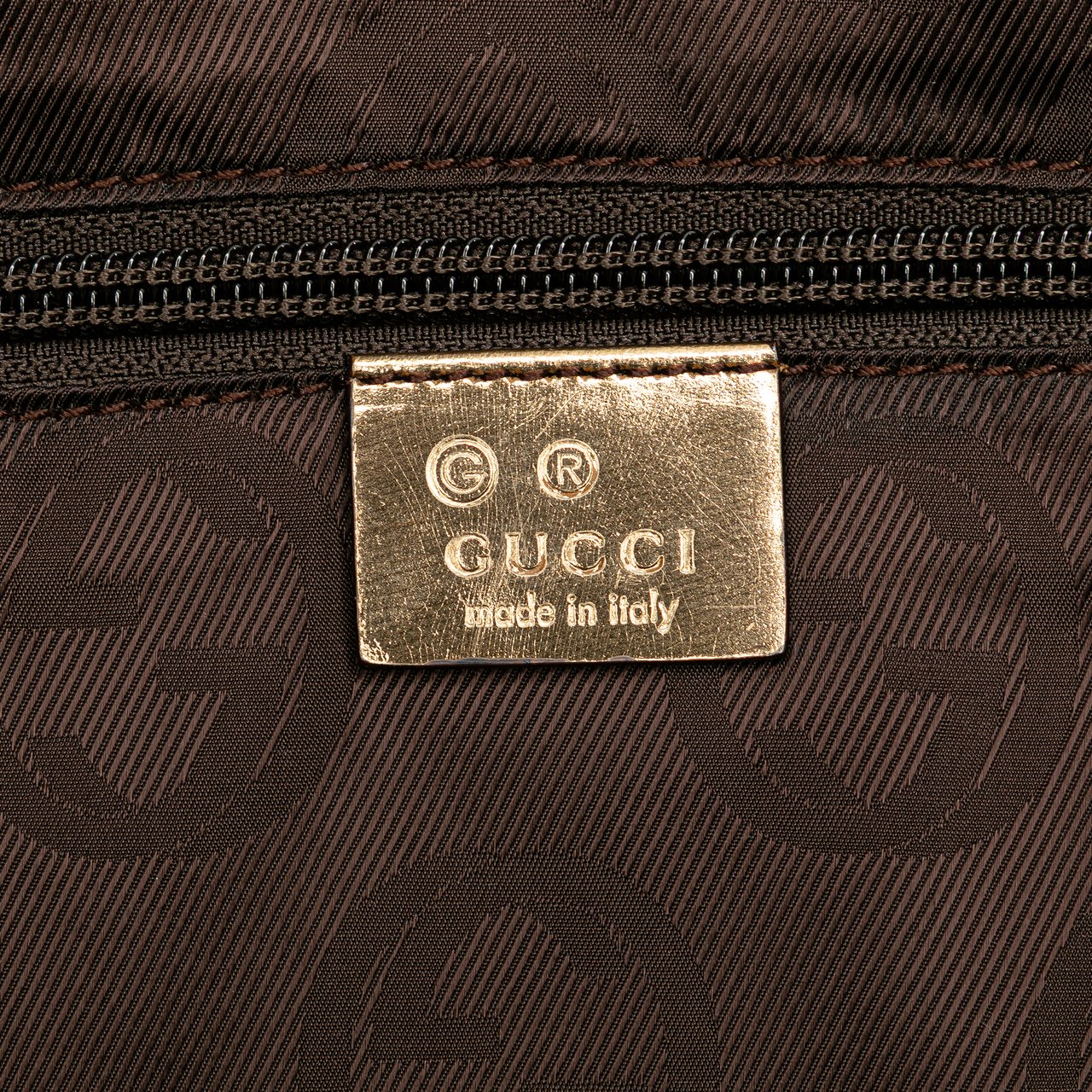 Gucci GG Canvas Web Tote Goud