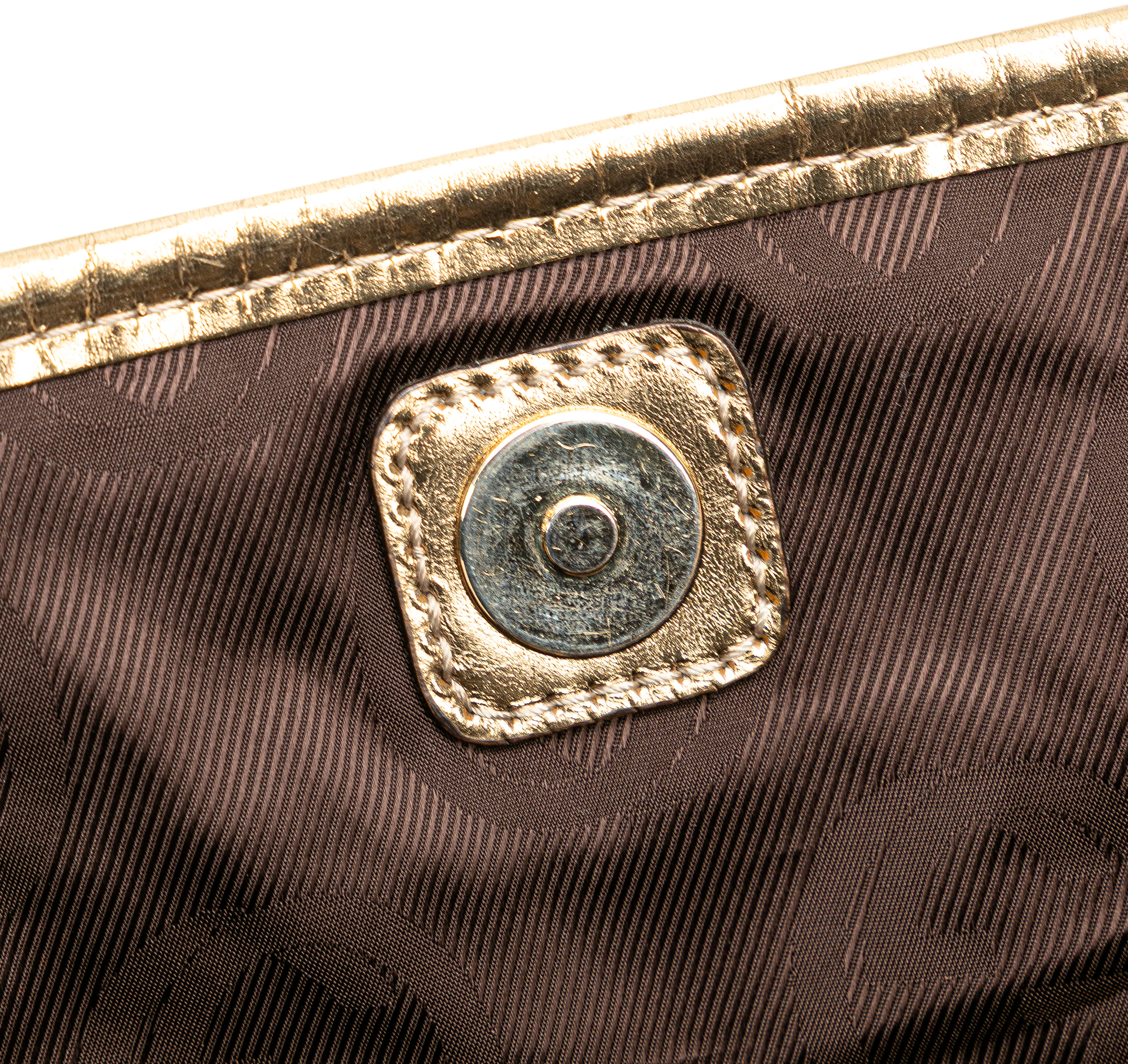 Gucci GG Canvas Web Tote Goud