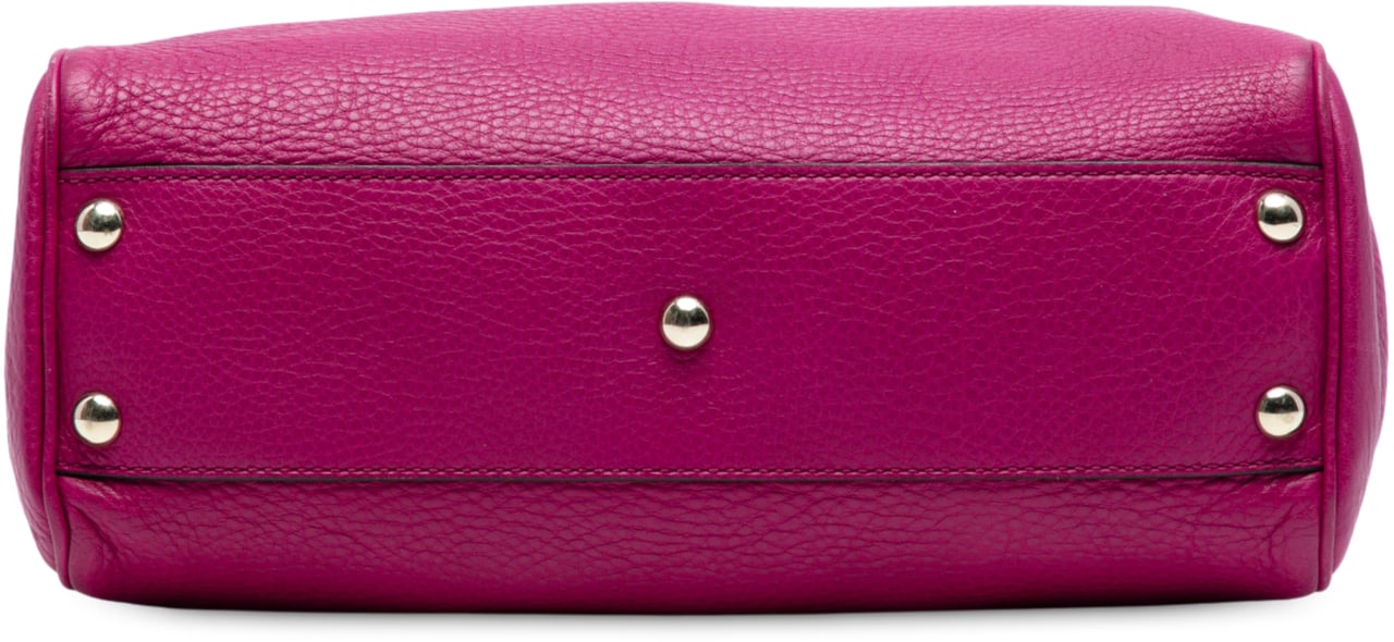 Gucci Small Calfskin Bamboo Shopper Satchel Roze