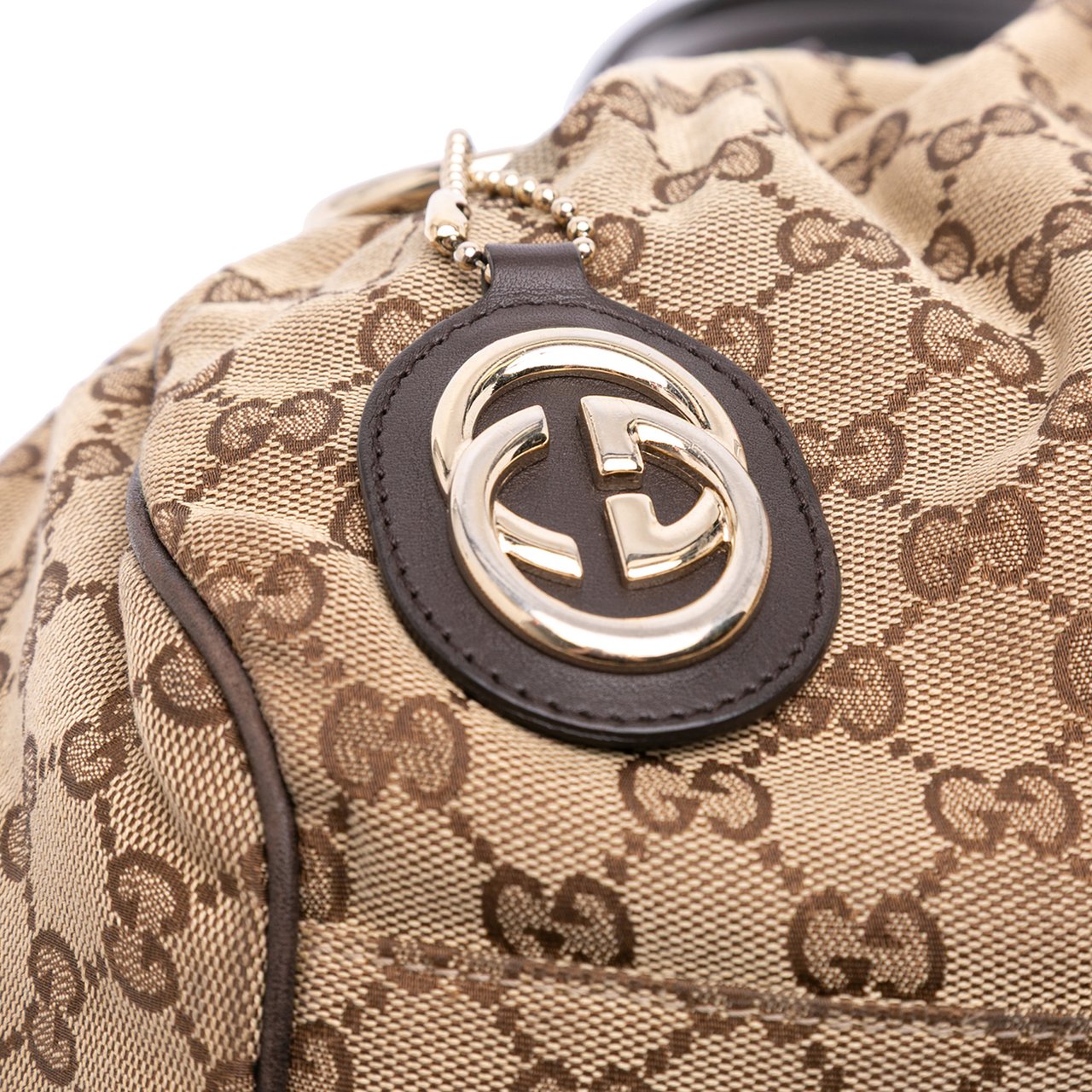 Gucci GG Canvas Sukey Satchel Bruin