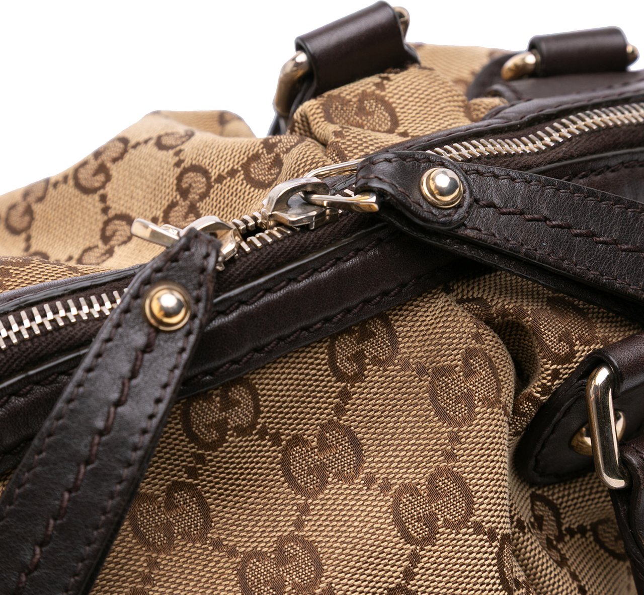 Gucci GG Canvas Sukey Satchel Bruin