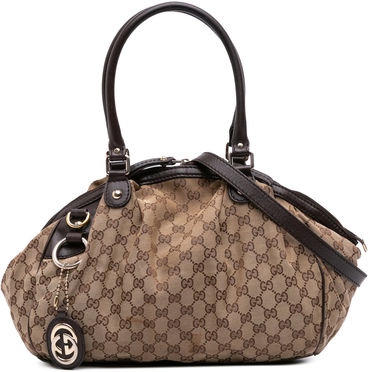 Gucci GG Canvas Sukey Satchel Bruin