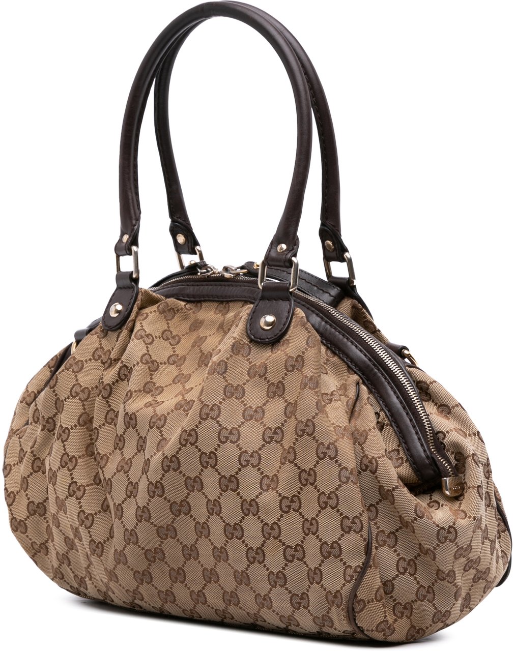 Gucci GG Canvas Sukey Satchel Bruin