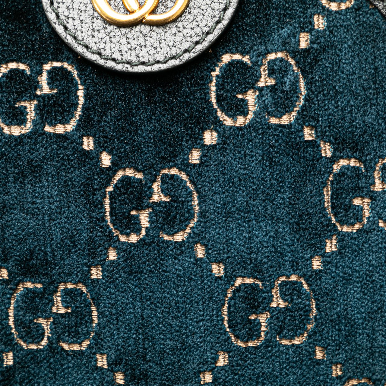 Gucci GG Velvet Ophidia Round Crossbody Blauw