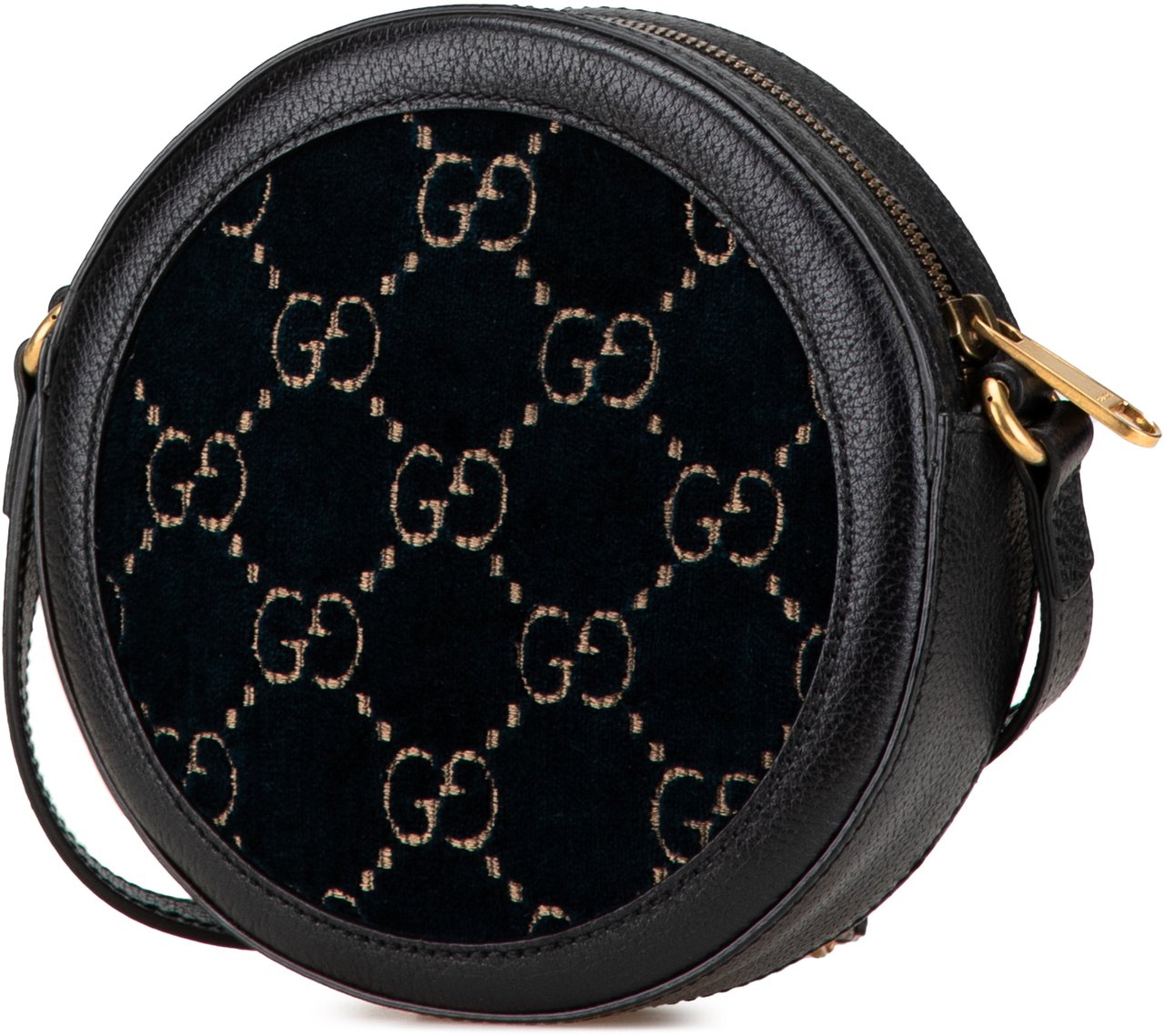 Gucci GG Velvet Ophidia Round Crossbody Blauw