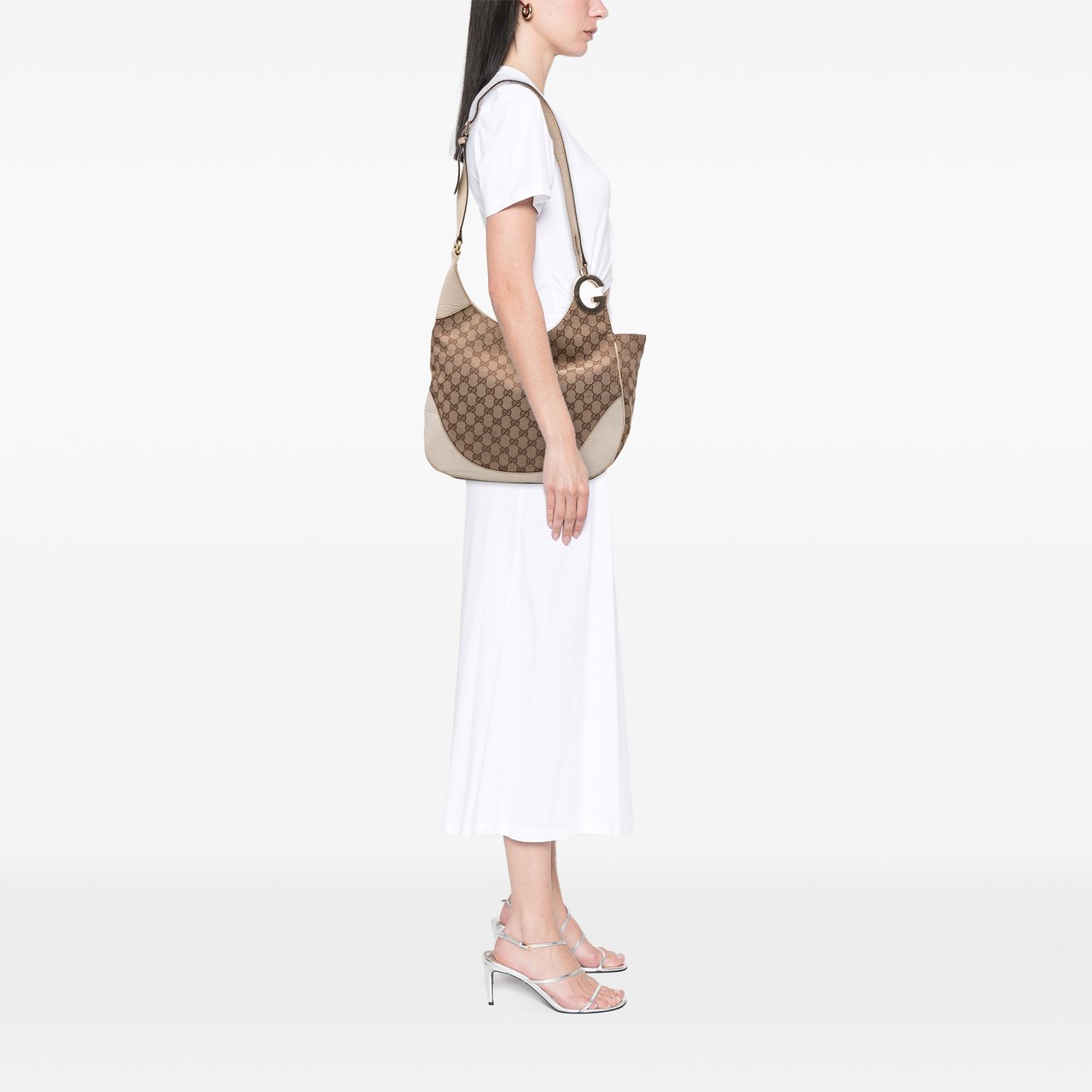 Gucci GG Canvas Charlotte Crossbody Bruin