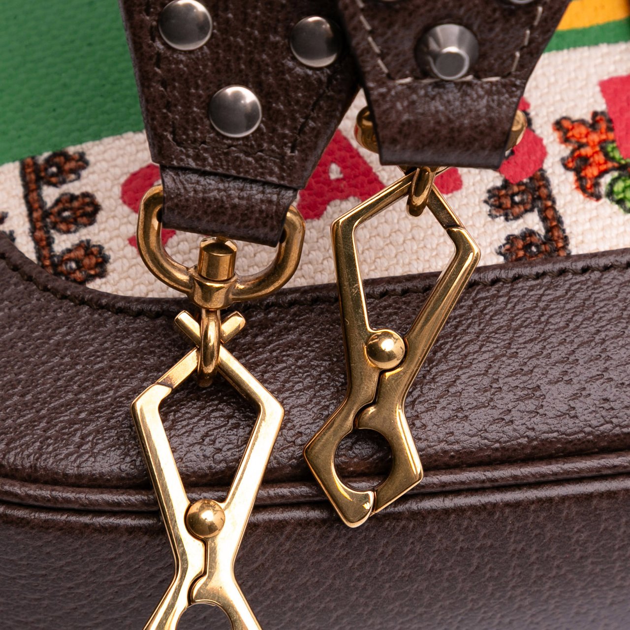 Gucci Small Canvas 100 Centennial Music Jackie 1961 Crossbody Bruin