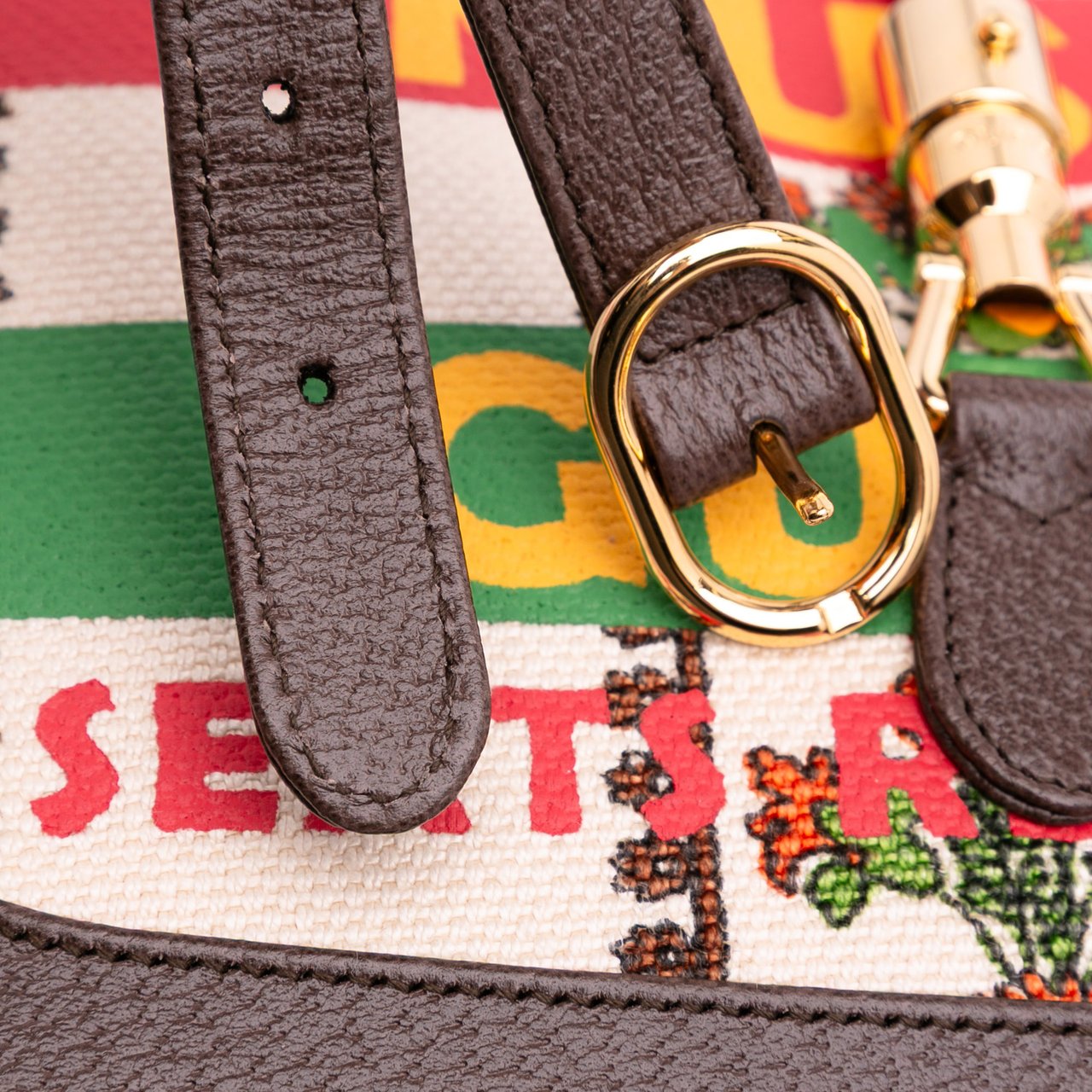 Gucci Small Canvas 100 Centennial Music Jackie 1961 Crossbody Bruin