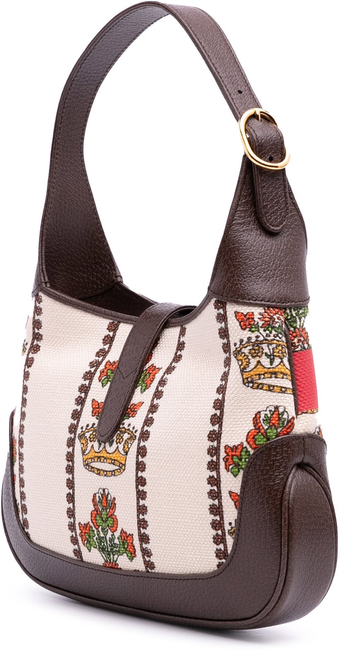 Gucci Small Canvas 100 Centennial Music Jackie 1961 Crossbody Bruin