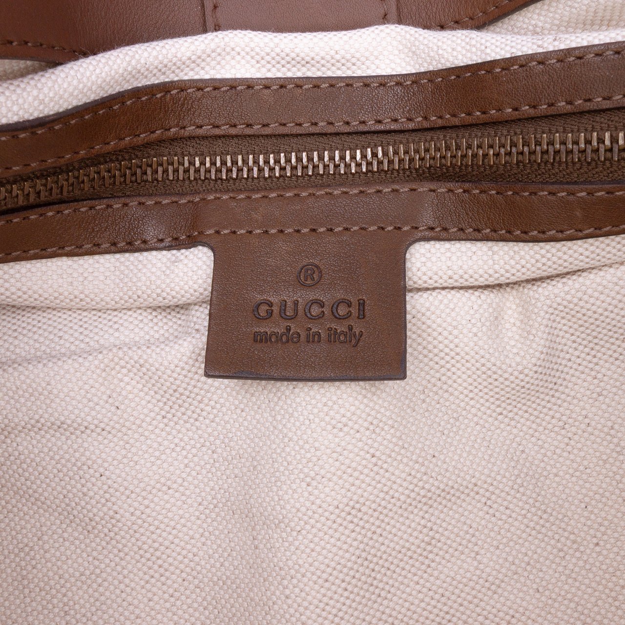 Gucci Leather Smilla Satchel Bruin
