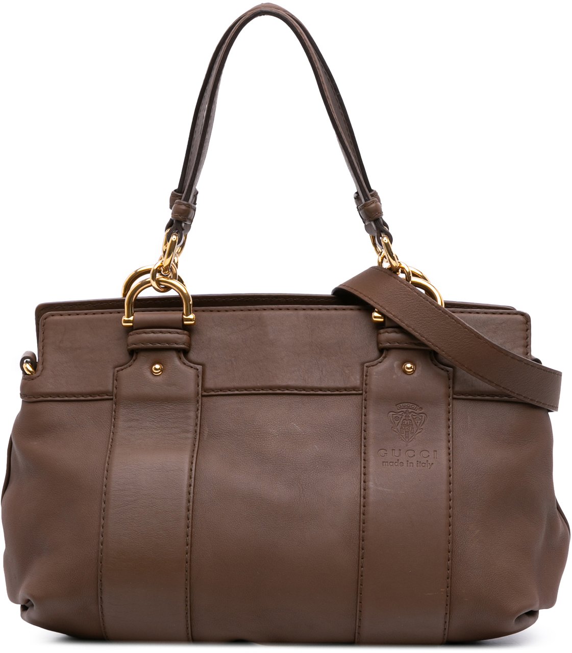 Gucci Leather Smilla Satchel Bruin