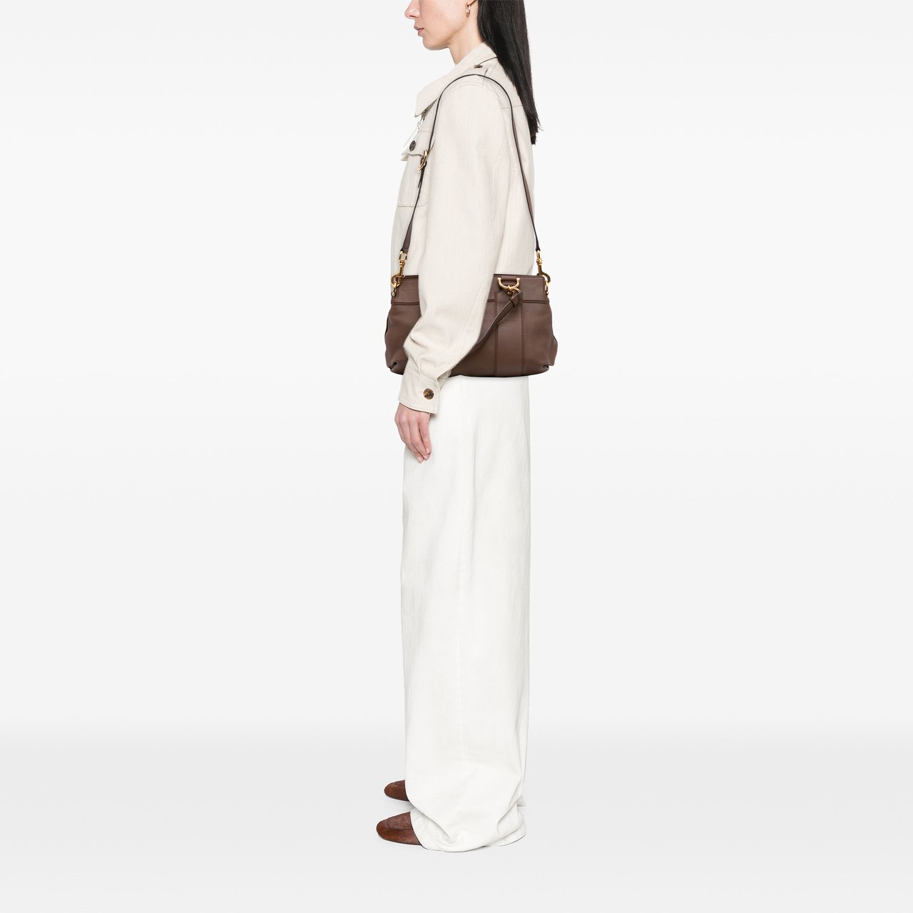 Gucci Leather Smilla Satchel Bruin