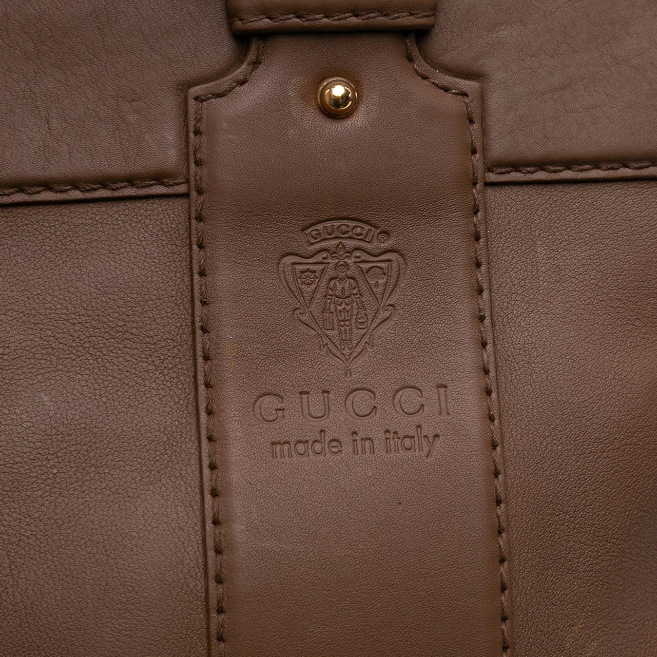 Gucci Leather Smilla Satchel Bruin