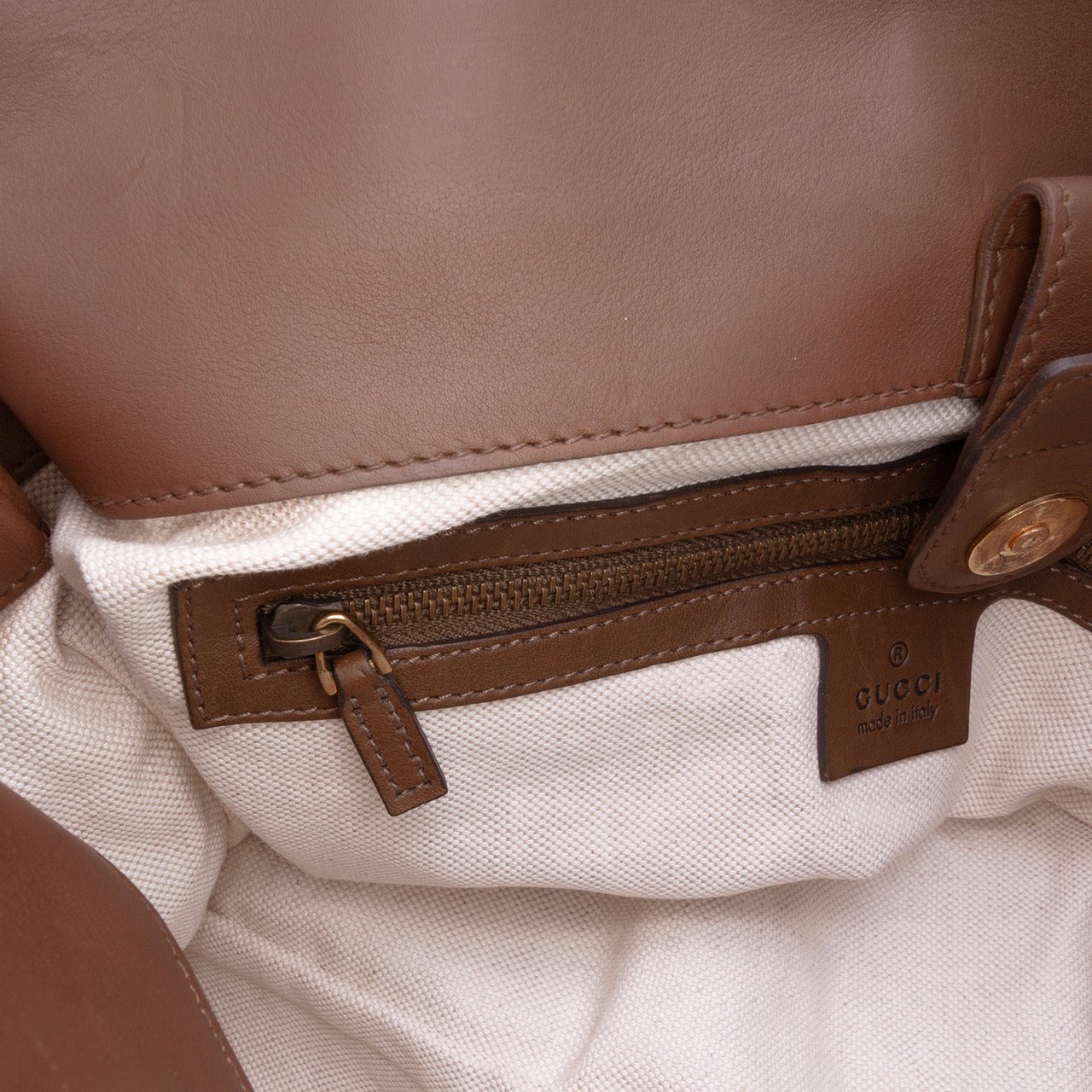 Gucci Leather Smilla Satchel Bruin