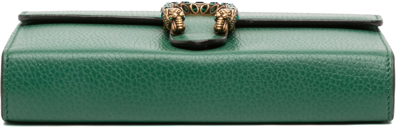 Gucci Leather Dionysus Wallet on Chain Groen