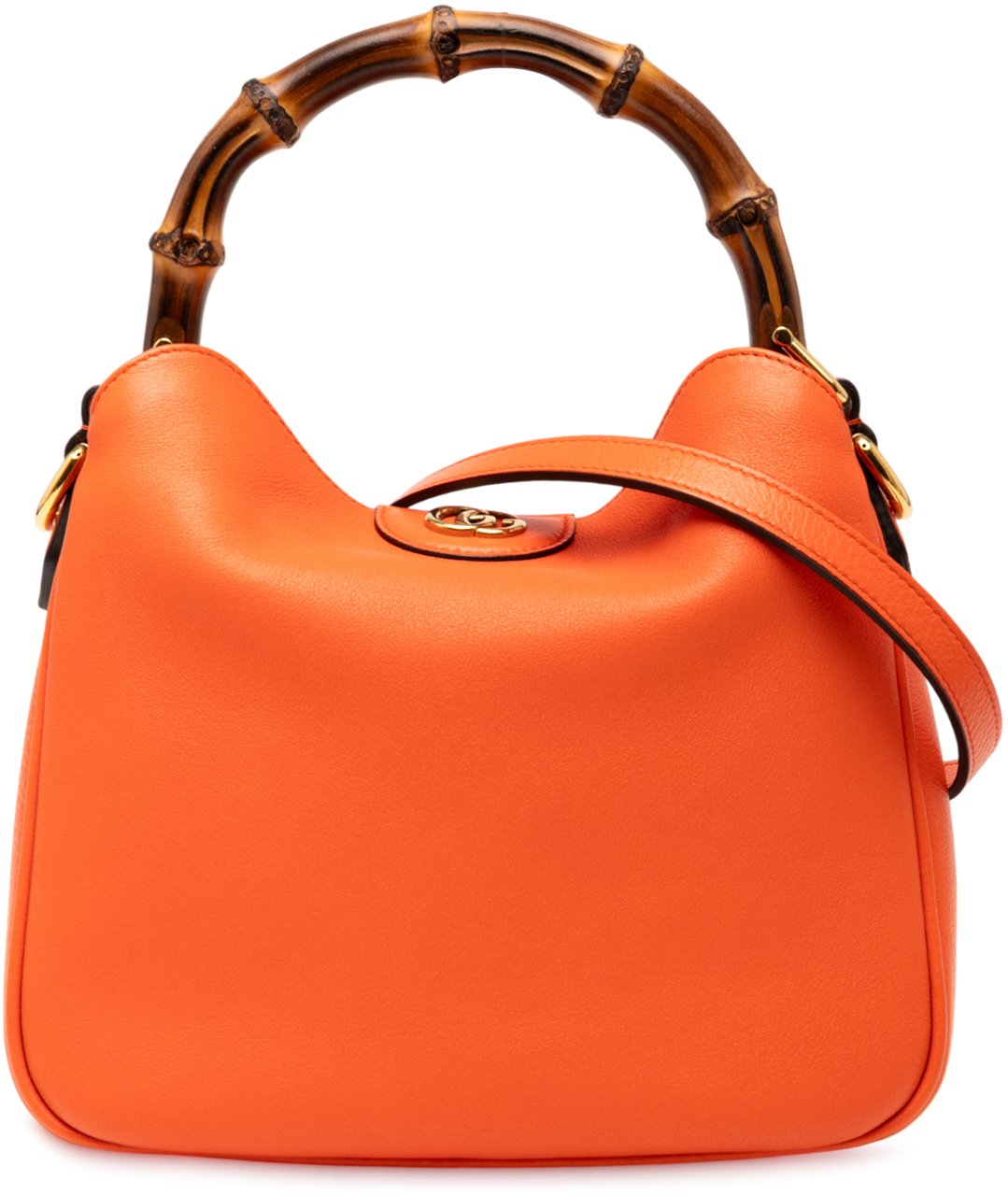 Gucci Small Leather Bamboo Diana Satchel Oranje